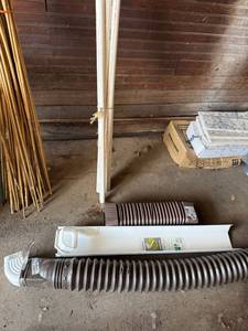 Mixed Drainage Parts Lot Corrugated Downspout PVC Pipe Gutter Pieces
