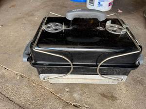 Weber Go-Anywhere Portable Charcoal Grill Black Folding Legs