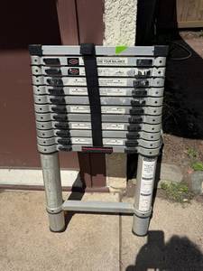 12.5 Ft Aluminum Telescoping Extension Ladder Type II 225 lb Capacity