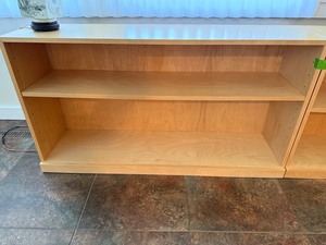 Unpainted Wooden Bookcase Shelf Unit 48 X 12 X 26 in