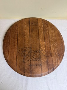 Bougetz Cellars Barrel Head Lazy Susan
