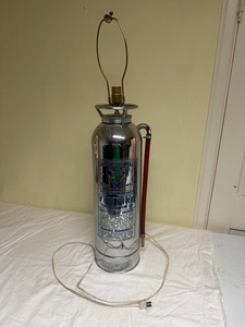 Vintage Elkhart Brass Fire Extinguisher Lamp