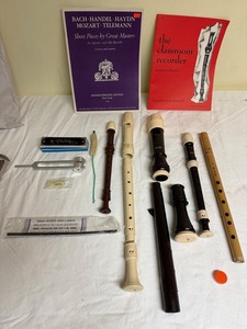 Recorder & Harmonica Mixed Lot With Music Books
