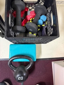 Mixed Lot Exercise Weights, Resistance Bands & Jumprope