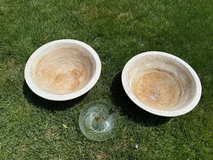 Terrazzo Planter Bowls & Glass Hanging Feeder Mixed Lot