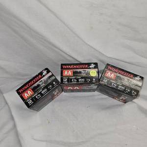 3-Full Boxes Winchester 12ga, #8 Shot Lead
