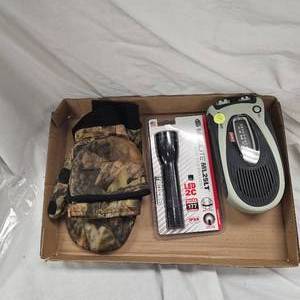 New Maglite, Gloves, Coleman Radio