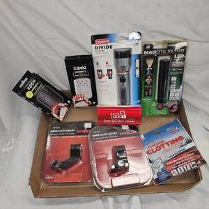 Hand WarmersLike New, Flashlight, Scope Rings, Maglite Mini