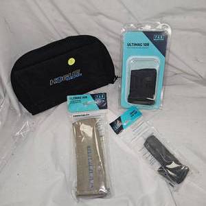 AR15 and Glock 9mm Mags, Speedloader, Hogue Gun Case