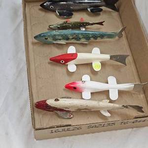 Lot of 4 Antique Fishing Decoys