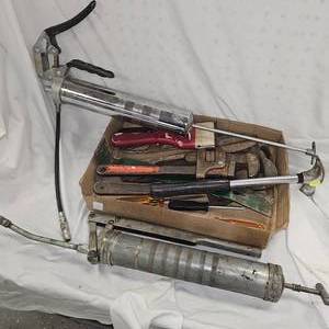 Lot of Misc Tools, Greasegun