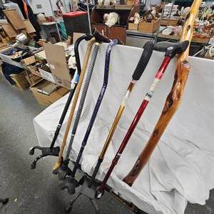 Lot of 7 Walking Canes as pictured