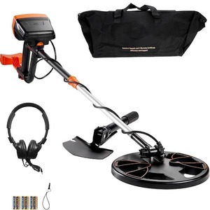 SKYSHALO Metal Detector 8 in. Search Coil 38 in. to 49 in. with High Accuracy Pointer Display for Detecting Gold Treasure