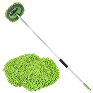 SVOPES 62-In. Extendable Car Wash Brush, Soft Chenille Mop, 180° Rotating Cleaning Brush, Long-Handle Car Washing Tool