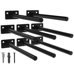 Angel Sar 8 in. Floating Shelf Bracket, Hidden Brackets for Wood Shelf (8-Pack)