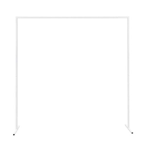 78.8 in. x 78.8 in. Square White Metal Arch Wedding Garden Backdrop Decoration Arbor