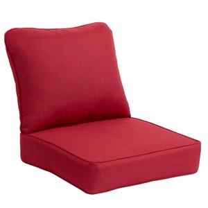 (2) Hampton Bay 24 in. W x 24 in. D CushionGuard Deep Seat Universal Outdoor Lounge Chair Cushion in Chili