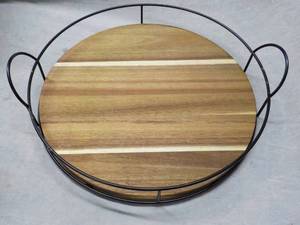 Round Wire and wood Crofton Table D...