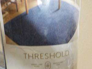 Threshold Washable Blue 4 ft x 5.5 ...