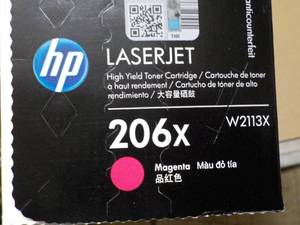 HP Laser Jet 206X Magenta Toner Car...