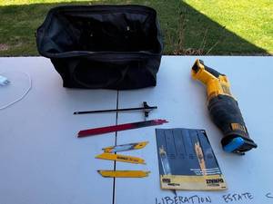 DeWALT DCS380 20V MAX Cordless Reciprocating Saw with Blades & Bag