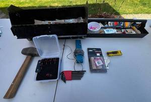 Estes Rocket Engines & Assorted Tools in Large Tool Chest