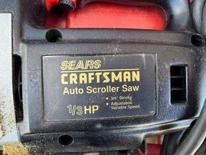 Sears Craftsman Auto Scroll Saw - Model 315.172110, 13 HP, 120V, 0-3000 SPM