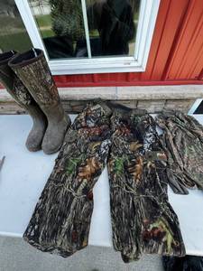 Scentlock XL Camouflage Rain Gear Coat and Bibs & Muck Boot Woody Max - Mens US 1212.5 Camouflage Waterproof Hunting Boots