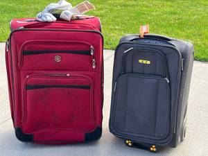 Pacific Coast Luggage Set - Red Upright & Navy Carry-On (2-Piece)