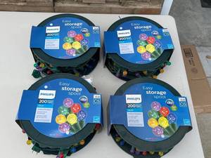 Philips 200 Sphere Lights Multi Color - Easy Storage Spool (Lot of 4)
