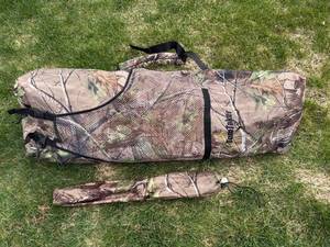 Ameristep RealTree Camouflage Ground Hunting Blind in Carrying Bag with Tent Poles