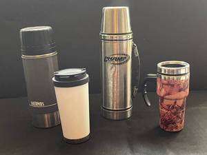Thermos, Champ & Assorted Travel Mugs (Lot of 3)