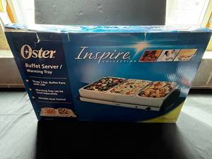 Oster Inspire Collection Buffet Server  Warming Tray with 3 Pans & Lids - in original box