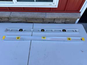 Two Aluminum Spirit Levels - 48 Inch & 72 Inch (2-Piece Set)