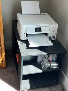 Epson ET-2760 EcoTank All-In-One Printer, Table, Ink Bottles & Hammermill Paper Pack - content quantities unverified