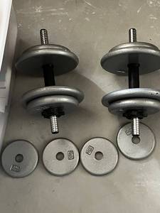 Pair of Adjustable Dumbbells with 2.5 kg Weight Plates