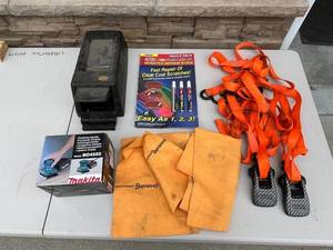 Makita BO4552 Finishing Sander, DuPont Pro-Fusion Scratch Repair Kit Triple Pack & ShamWow Towels