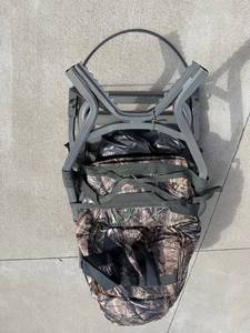Camouflage Folding Ground Blind Chair with Backpack Carrier - 350 LBS Capacity