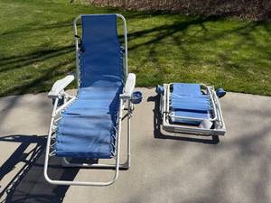 Mesh Patio Lounge Chairs- Aluminum Frames
