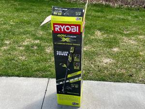 Ryobi 40V Cordless String Trimmer with Expand-It Attachments - 15-Inch Cutting Width