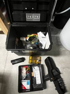 Toolbox w Ear Protection, Gun Holster, Arrow JK-6089 Series Interchangeable Precision Screwdriver Set & More