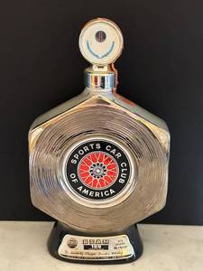 MB - Beam 100 Months Old Kentucky Straight Bourbon Whiskey Decanter with SCCA Logo -
