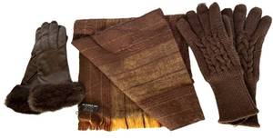 MB - The Cashmere Look Scarf & Gloves Set - 100% Acrylic - Made in USA - Dry Clean Only