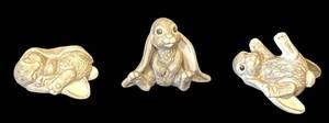 LL - Adorable 4-Inch Bunny Figurines (Lot of 3)