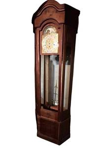 LLS - Moon-Phase Grandfather Clock Longcase Clock - 87-Inch Tall, Needs Finishing