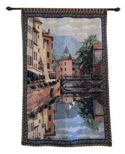 LR - Tapestry Wall Hanging - European Village Scene