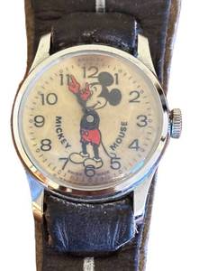 K - Vintage Mickey Mouse Watch by Bradley
