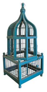 MB - Vintage Teal Decorative Cage