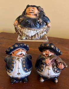 MB - Trio of Vintage Chalkware Mariachi Figures