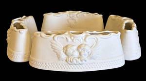 MB - Dresden Four Piece Porcelain Flower Holders